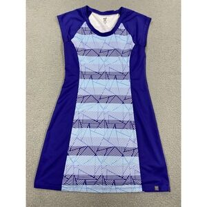 Title Nine Dress Medium Gidget 2.0 Blue Geometric Stretch Outdoors Athleisure